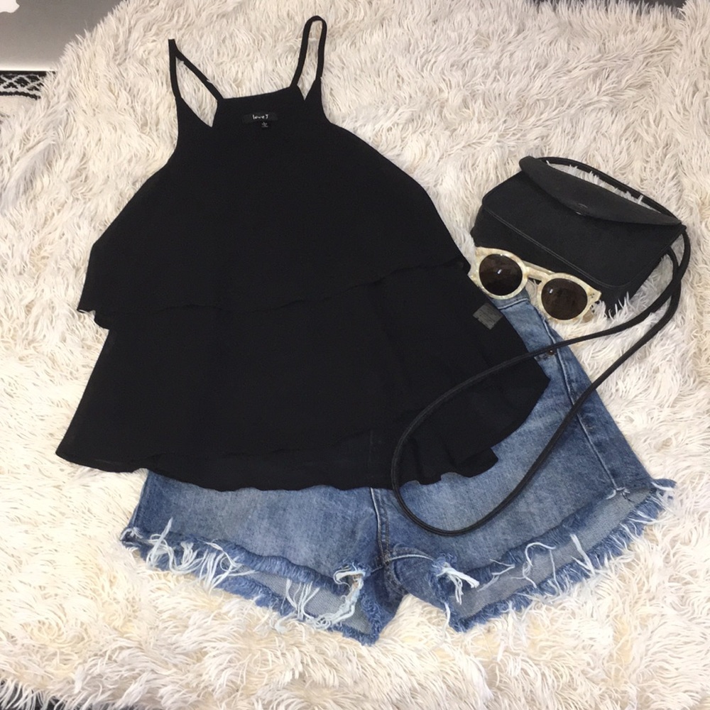 Sheer black tiered cupcake blouse